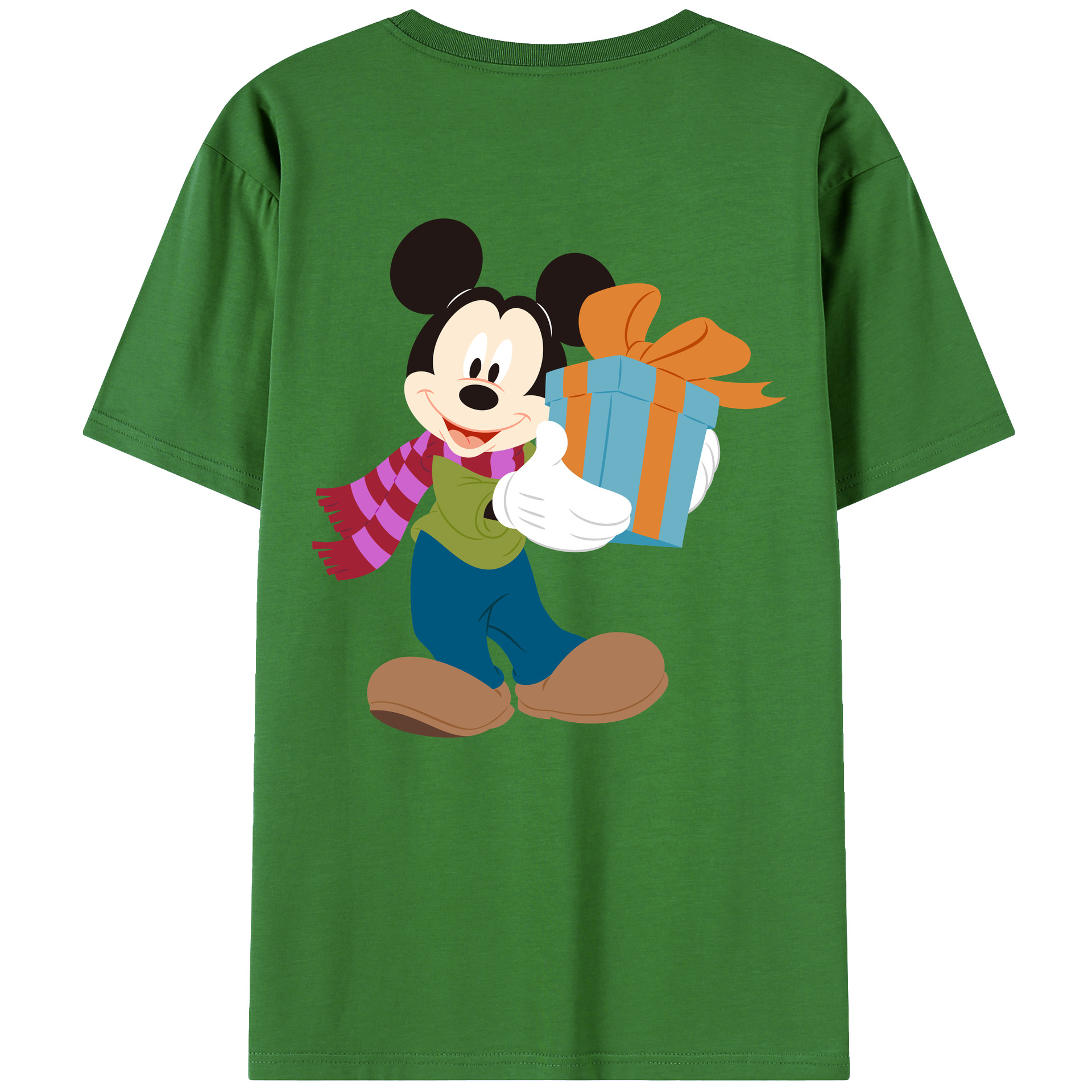 （画像用） ミッキーマウス Mickey Mouse レディース半袖Tシャツ(バックプリント)
